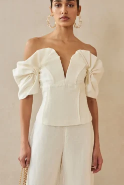 Tops>Cult Gaia ABBY TOP - Off White
