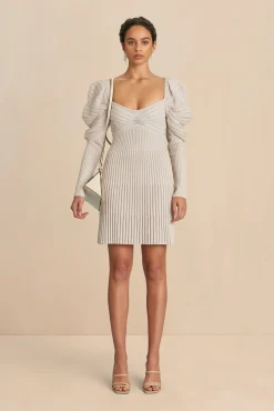 Knits>Cult Gaia ADELIE KNIT DRESS - Mushroom