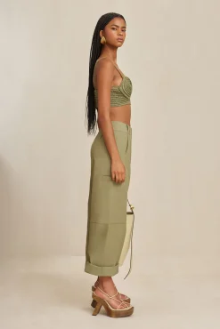 Bottoms>Cult Gaia ADRIE PANT - Tea