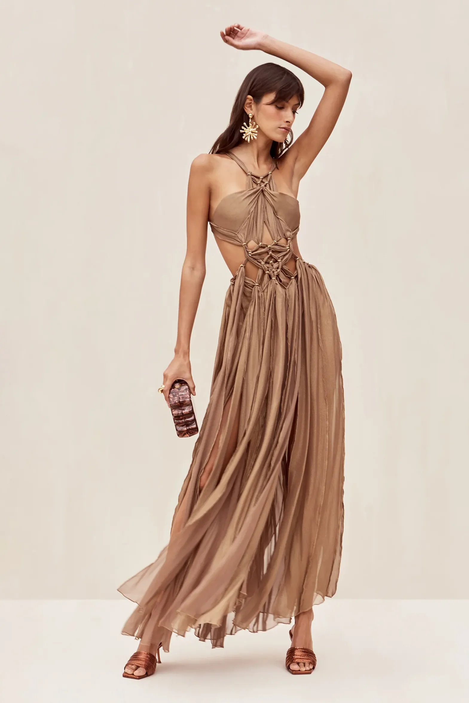 Gowns|Dresses>Cult Gaia ALEXA GOWN - Gold