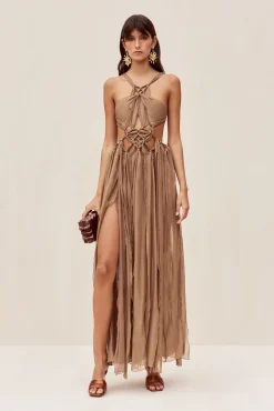 Gowns|Dresses>Cult Gaia ALEXA GOWN - Gold