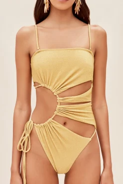 One Pieces>Cult Gaia ALLEGRA ONE PIECE - Champagne