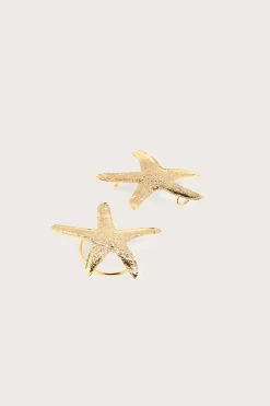 Earrings|Jewelry>Cult Gaia ARIELLA EARRING - Shiny Brass