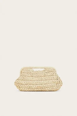 Clutches>Cult Gaia AURORA LARGE CLUTCH - Natural