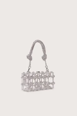 Shoulder Bags|Mini Bags>Cult Gaia BESS RHINESTONE SHOULDER BAG - Clear