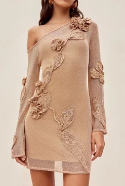 Knits|Dresses>Cult Gaia BOWIE DRESS - Champagne