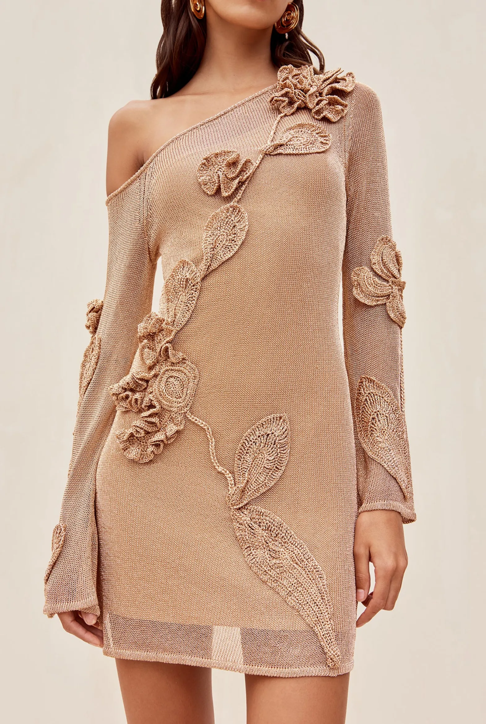 Knits|Dresses>Cult Gaia BOWIE DRESS - Champagne