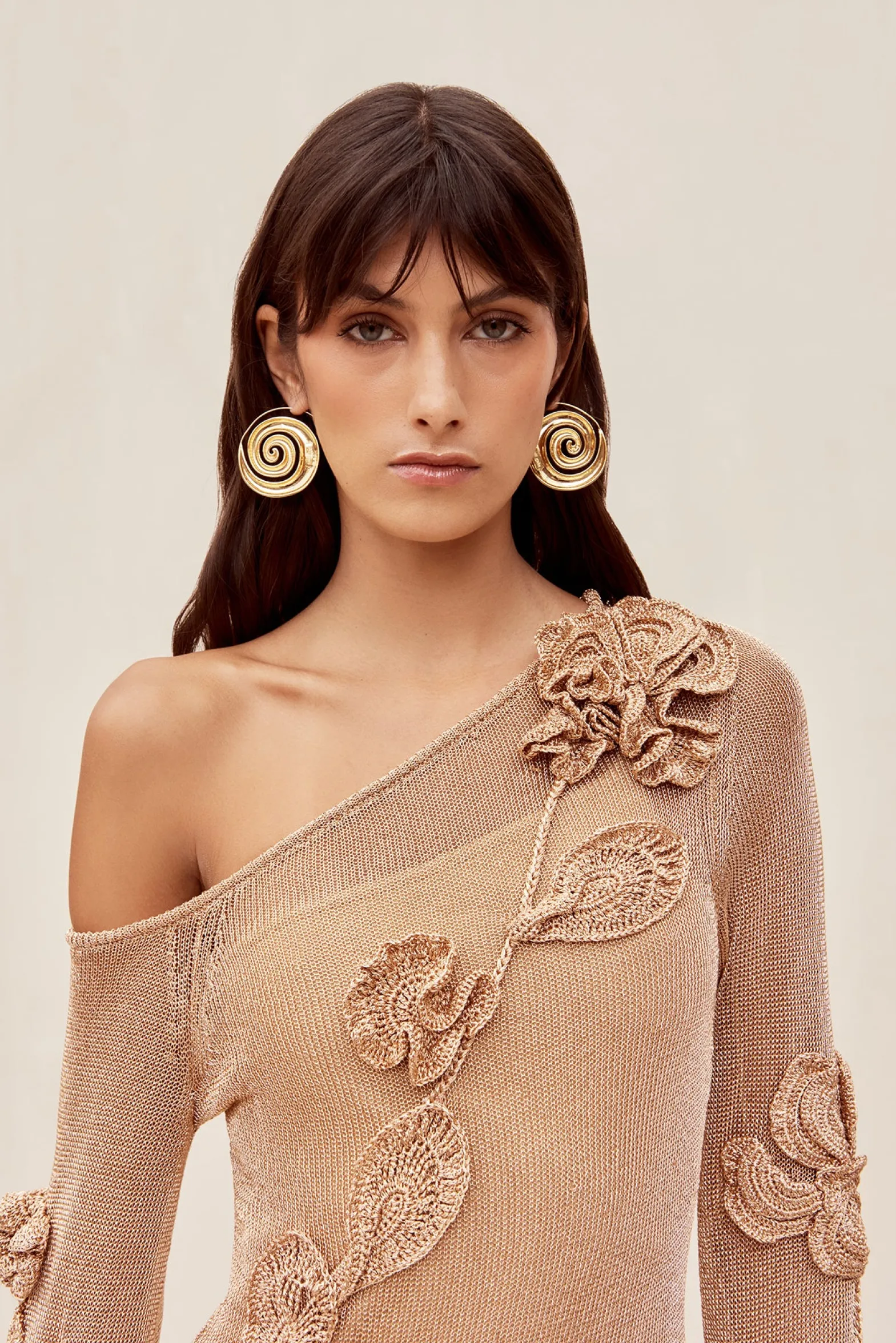 Knits|Dresses>Cult Gaia BOWIE DRESS - Champagne