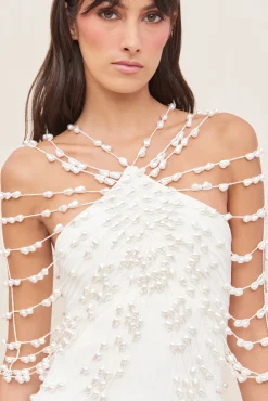 Knits|Dresses>Cult Gaia CECELIA KNIT DRESS - Off White