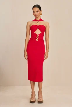 Knits|Dresses>Cult Gaia CRISTOS KNIT DRESS - Lollipop