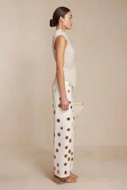 Tops|Knits>Cult Gaia DEL KNIT TOP - Mushroom