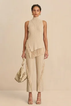 Sets|Tops>Cult Gaia DOJA KNIT TOP - Ecru