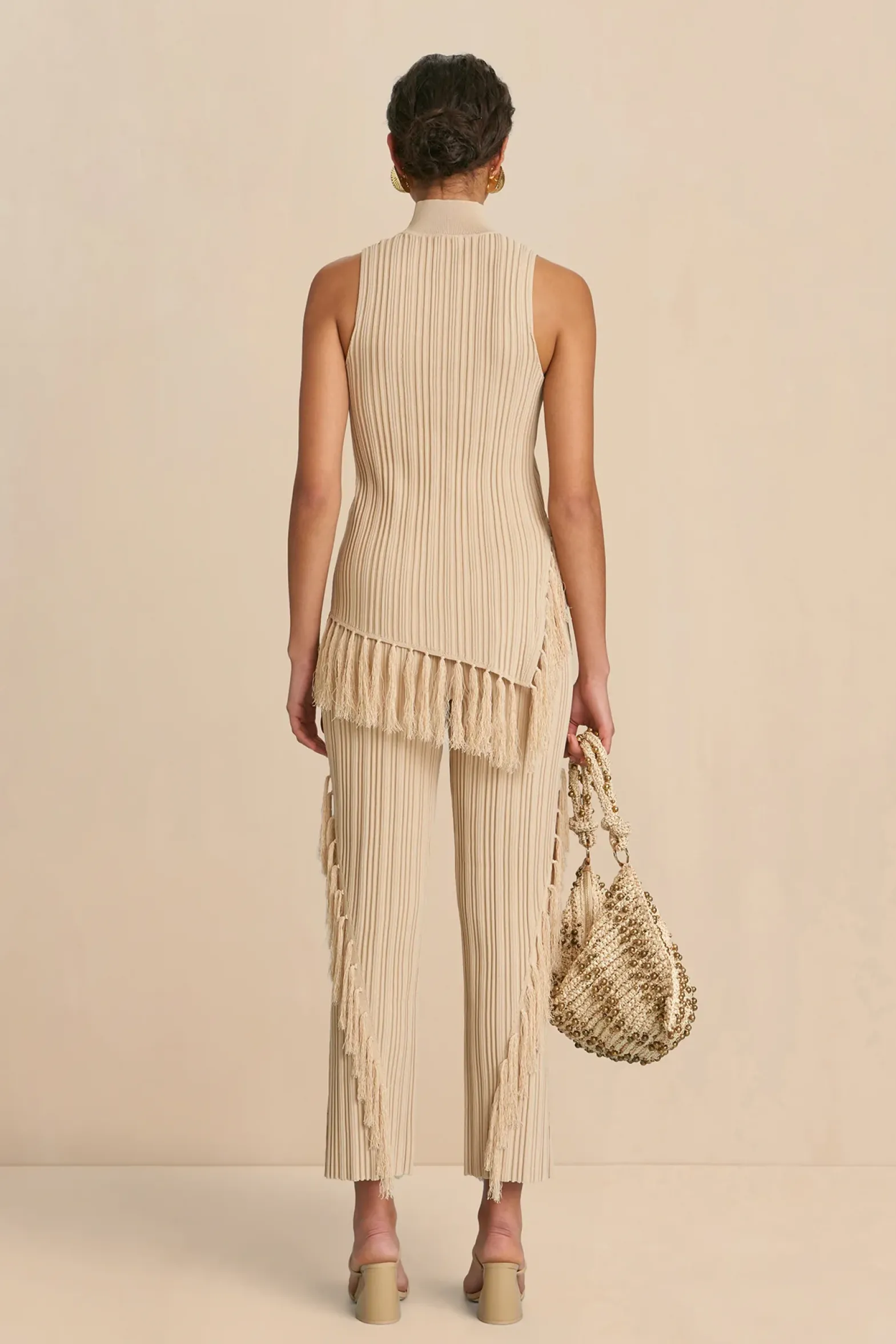 Sets|Tops>Cult Gaia DOJA KNIT TOP - Ecru