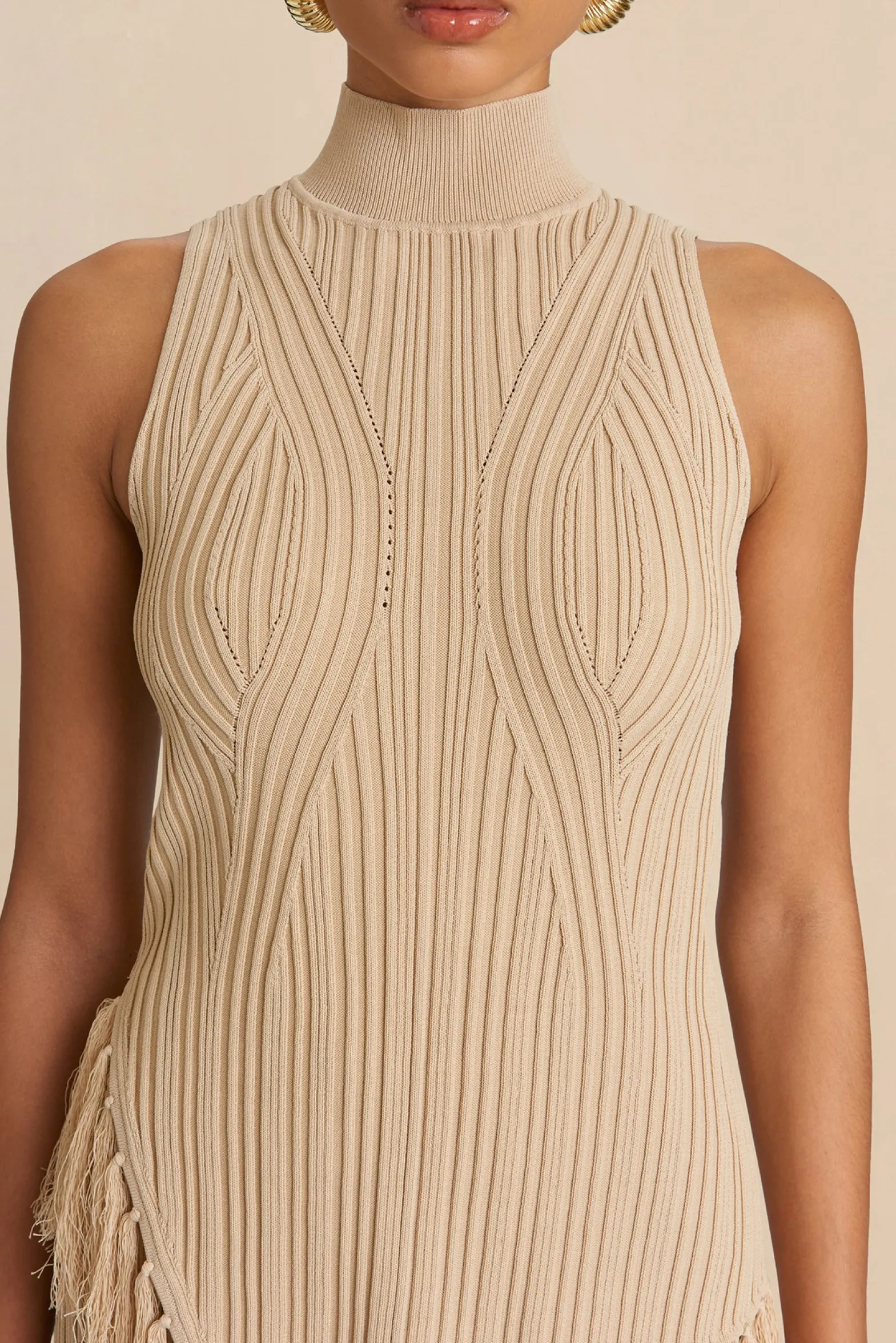 Sets|Tops>Cult Gaia DOJA KNIT TOP - Ecru