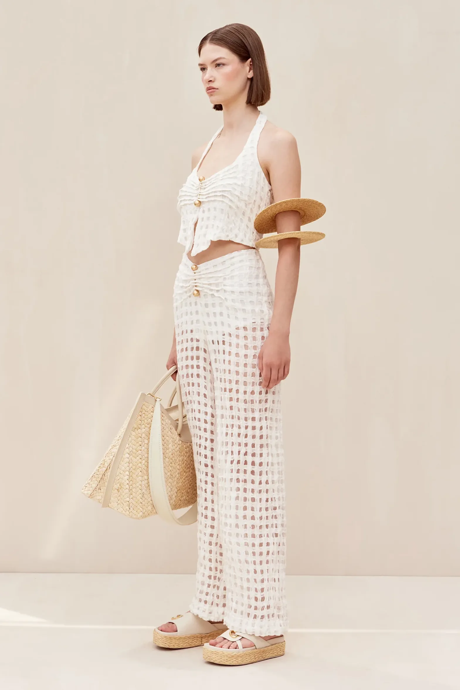 Tops|Sets>Cult Gaia ELLIN TOP - Off White