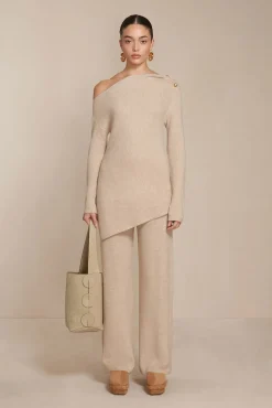 Sets|Tops>Cult Gaia ELORY KNIT TOP - Tawn