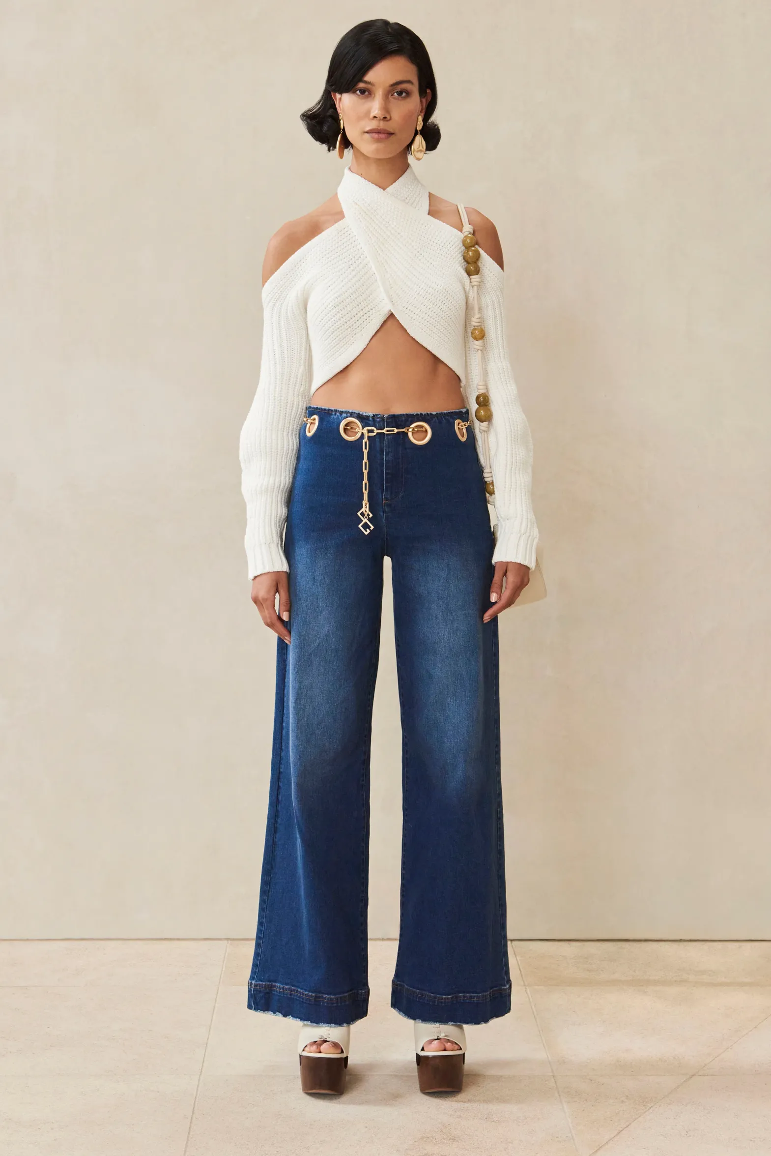 Tops|Knits>Cult Gaia ELYSE KNIT TOP - Off White