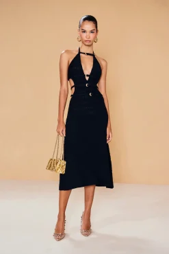 Knits>Cult Gaia EVALEIGH KNIT DRESS - Black