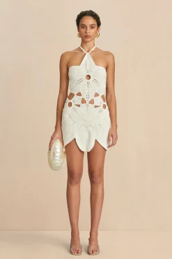 Knits>Cult Gaia FLOREANA KNIT DRESS - Off White