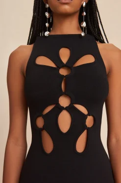 Dresses>Cult Gaia FRANCO KNIT DRESS - Black