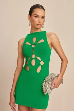 Dresses>Cult Gaia FRANCO KNIT DRESS - Malachite