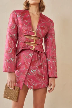 Sets|Tops>Cult Gaia GABBY BLAZER - Chantarelle Pink