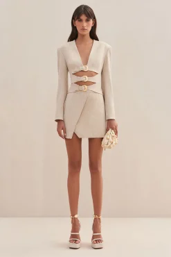 Outerwear|Sets>Cult Gaia GABBY BLAZER - Ecru