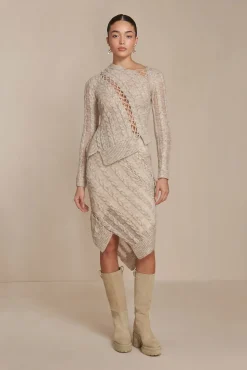 Sets|Tops>Cult Gaia GARNET KNIT TOP - Tawn Multi