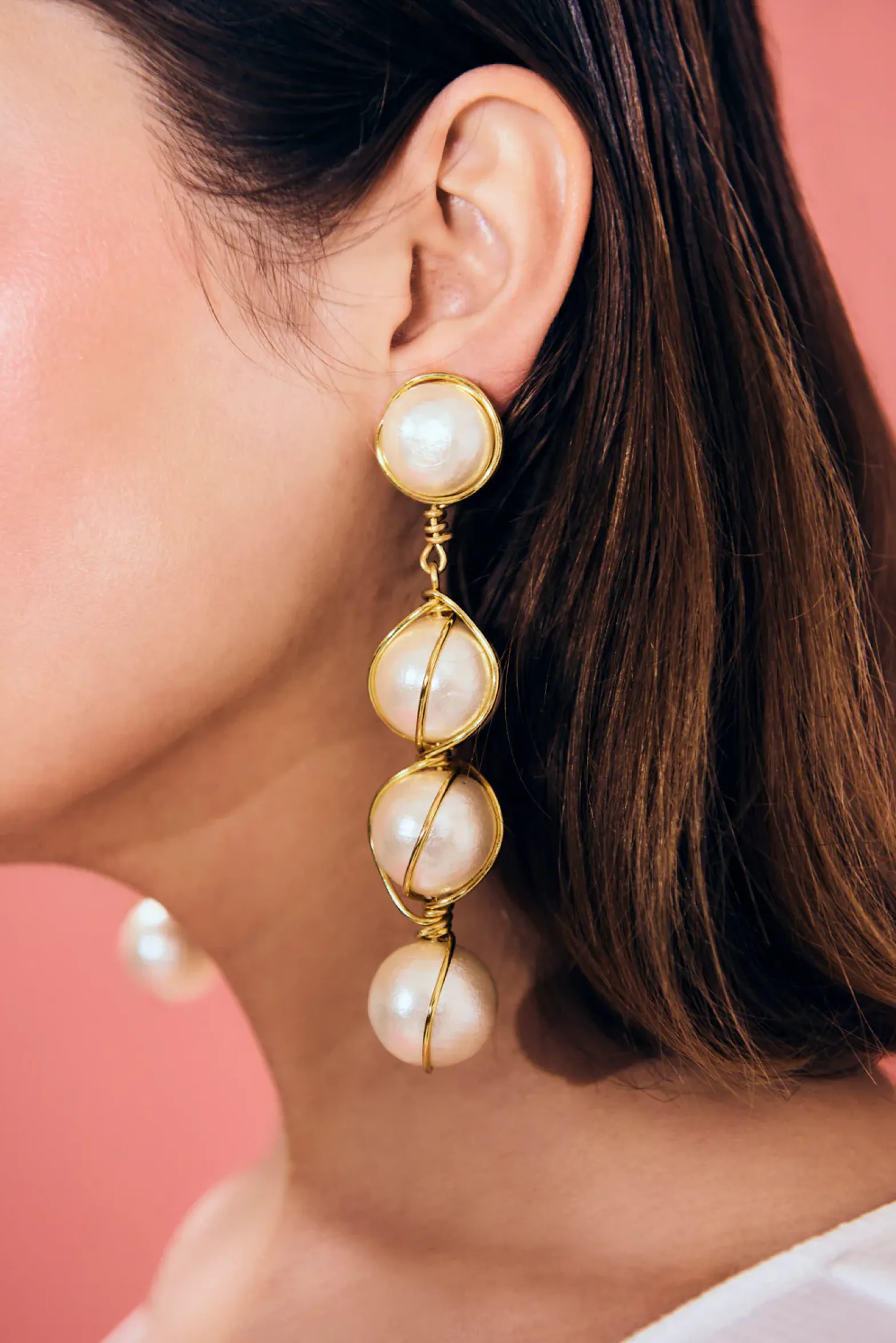 Earrings|Jewelry>Cult Gaia GIGA EARRING - Pearl