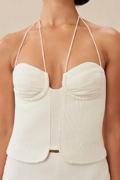 Tops>Cult Gaia HAVANA TOP - Off White