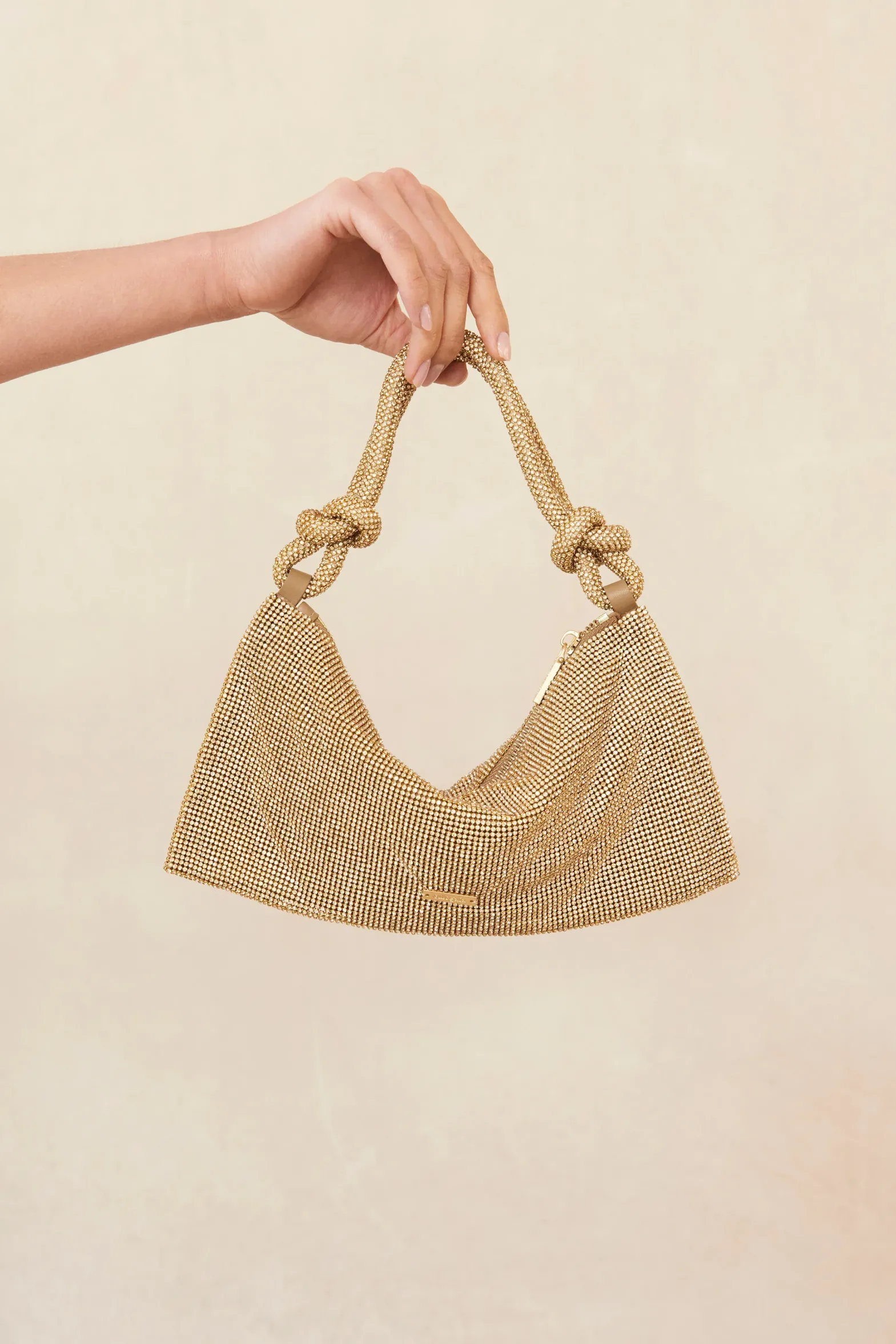 Shoulder Bags|Mini Bags>Cult Gaia HERA NANO RHINESTONE SHOULDER BAG - Sand Dollar