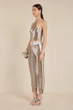 Bottoms>Cult Gaia ILLARIA PANT - Silver