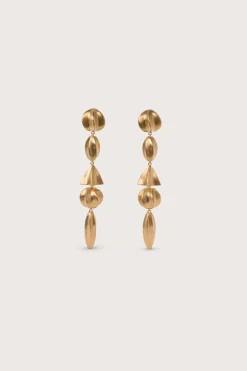 Earrings|Jewelry>Cult Gaia ILLENE EARRING - Brushed Brass