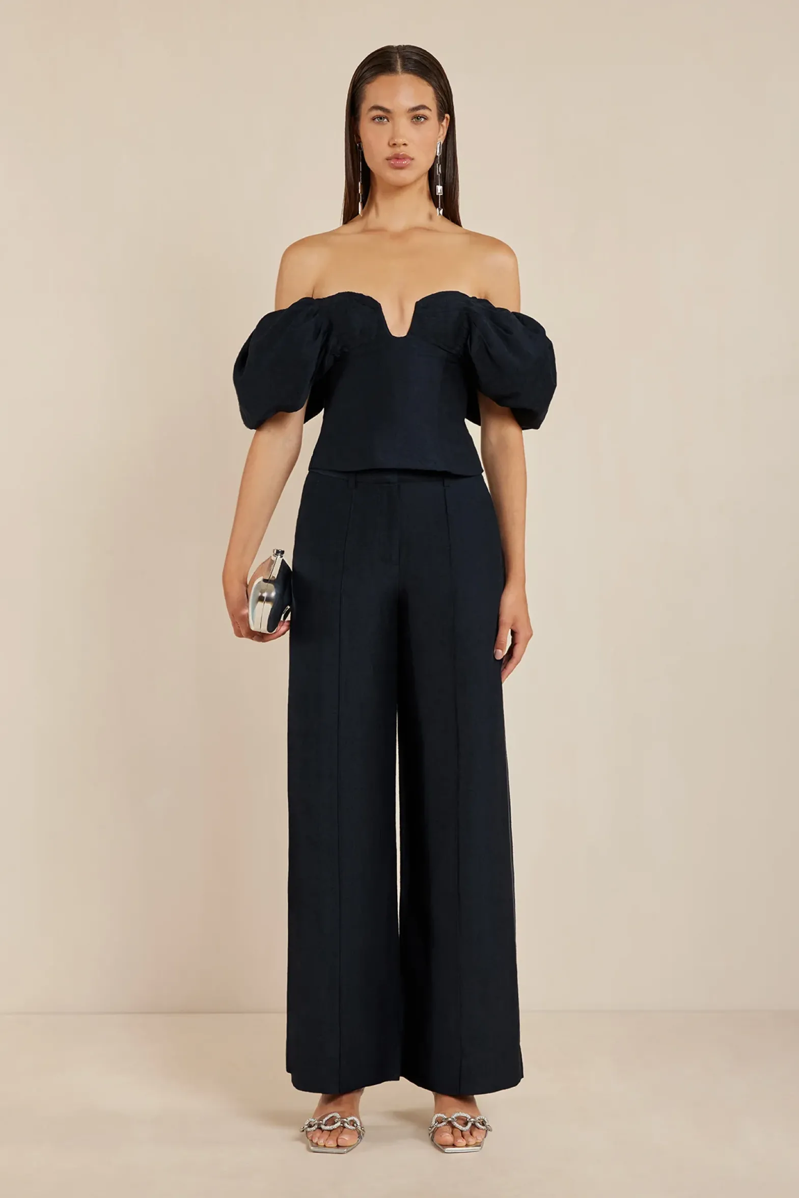 Bottoms>Cult Gaia JANINE PANT - Black