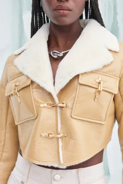 Outerwear>Cult Gaia JAY JACKET - Tawn