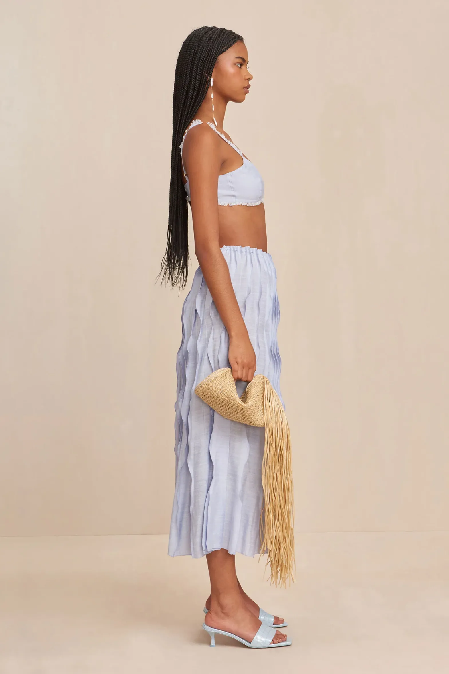 Sets|Bottoms>Cult Gaia JAYLIN SKIRT - Marine