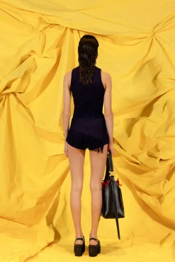 Bottoms>Cult Gaia KAYA KNIT SHORT - Evening Blue