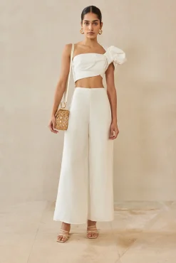 Sets|Bottoms>Cult Gaia KORA PANT - Off White Linen