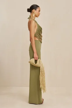 Bottoms>Cult Gaia KORA PANT - Tea