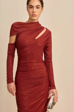 Gowns>Cult Gaia KUMASI GOWN - Burgundy
