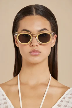 Accessories|Sunglasses>Cult Gaia LILI SUNGLASSES - Off White