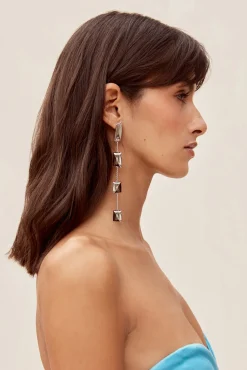 Earrings|Jewelry>Cult Gaia MALAYA EARRING - Shiny Silver