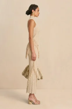 Bottoms|Sets>Cult Gaia MAUDE KNIT PANT - Ecru