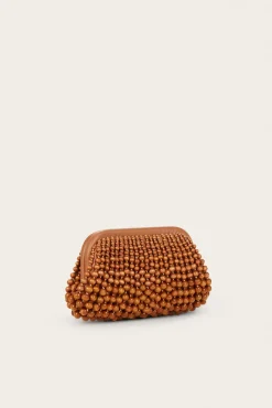 Clutches>Cult Gaia NIA CLUTCH - Chestnut