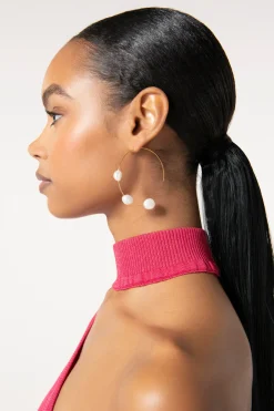 Earrings|Jewelry>Cult Gaia NUBIA EARRING - Pearl
