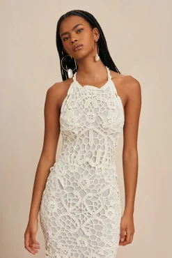 Cover Ups>Cult Gaia ORIA CROCHET DRESS - Off White