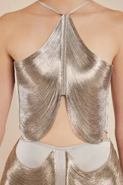 Tops>Cult Gaia QUELLA TOP - Silver