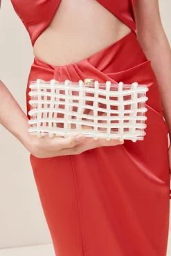 Clutches>Cult Gaia RINA CLUTCH - IVORY