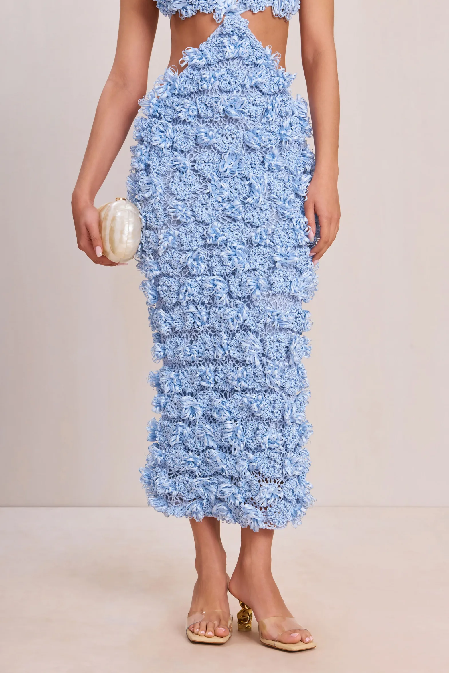 Dresses>Cult Gaia ROMANA CROCHET DRESS - Marine