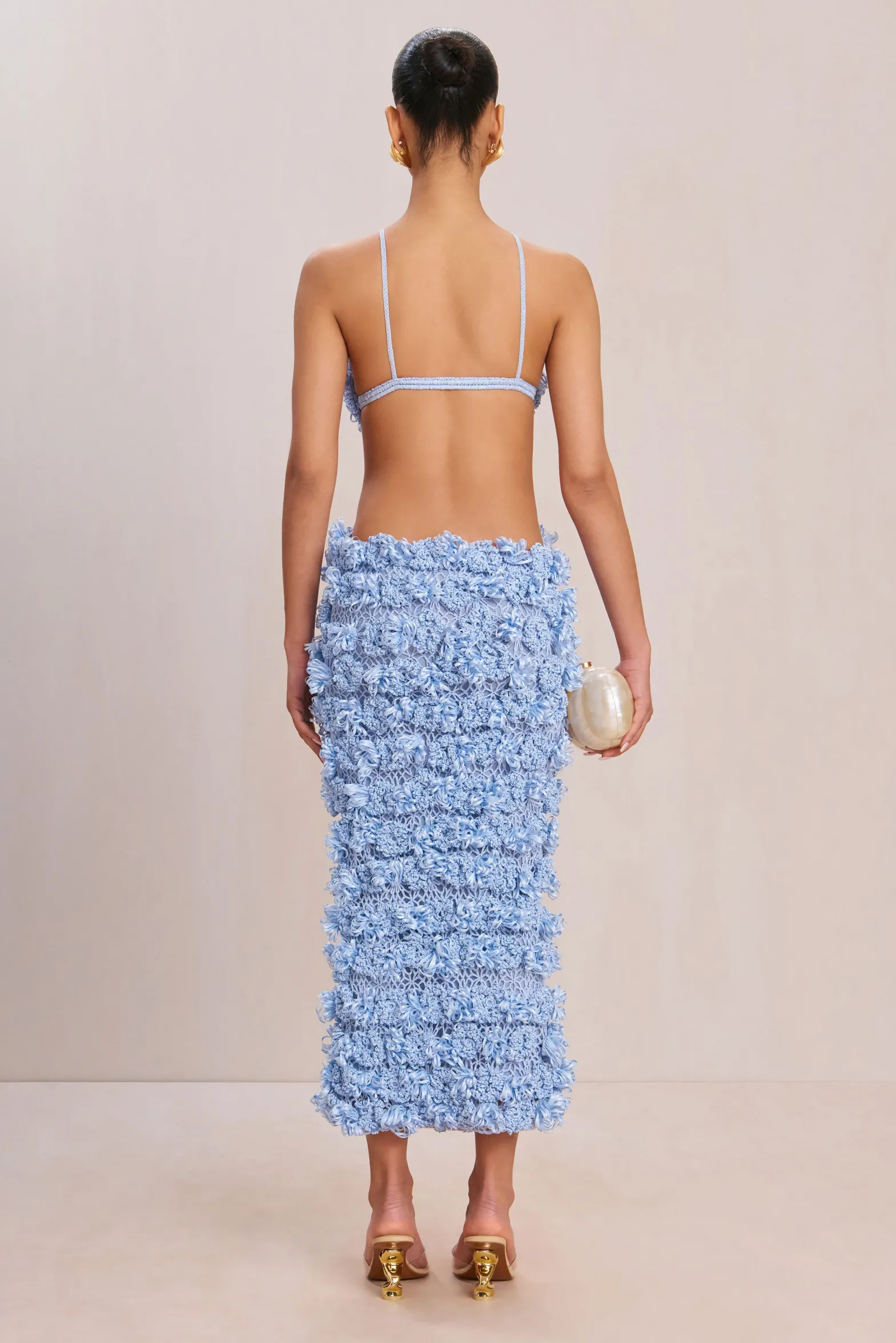 Dresses>Cult Gaia ROMANA CROCHET DRESS - Marine